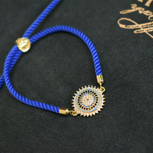Stylish EvilEye Zercon Rakhi Bracelet (Design 4)