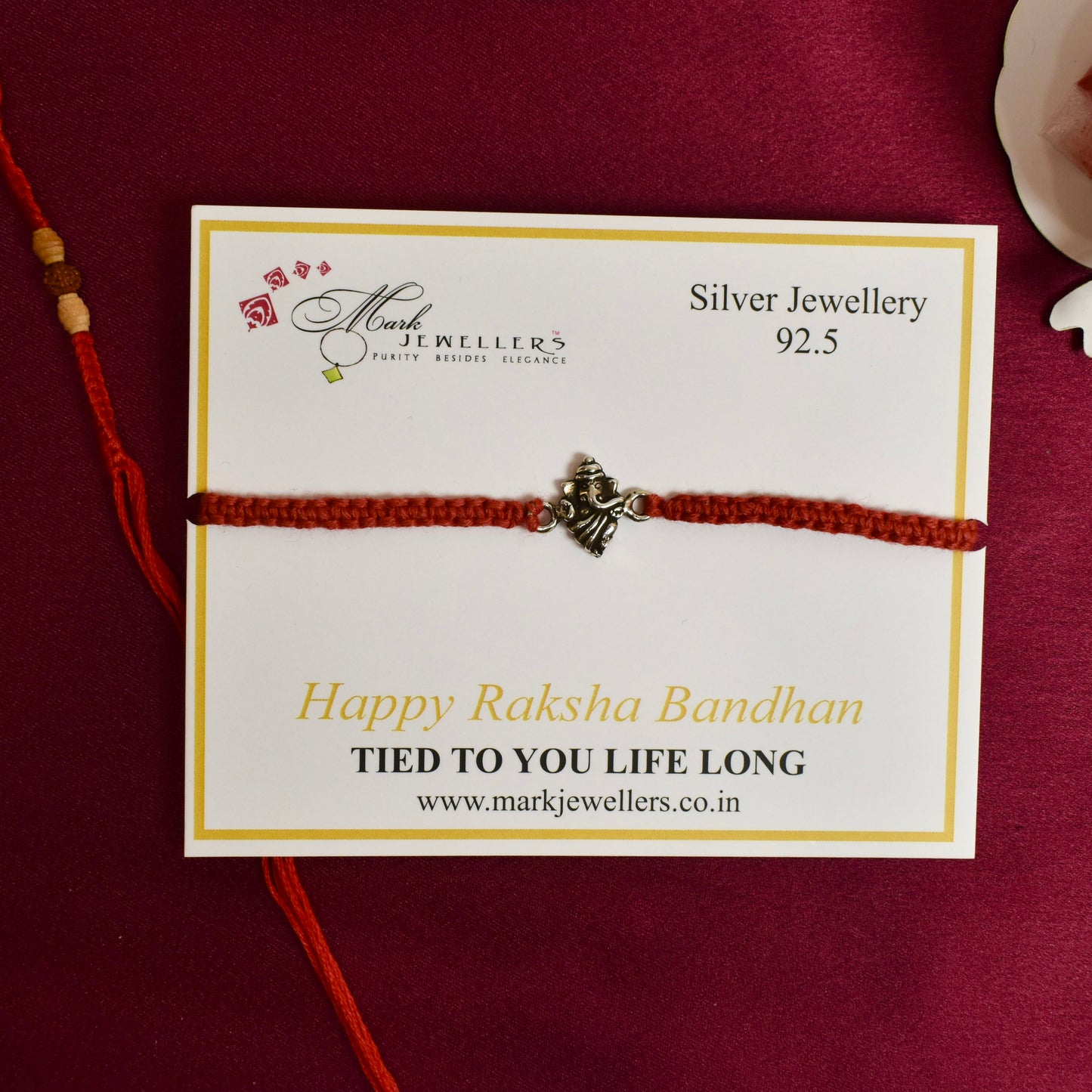 925 Silver Ganesha Rakhi