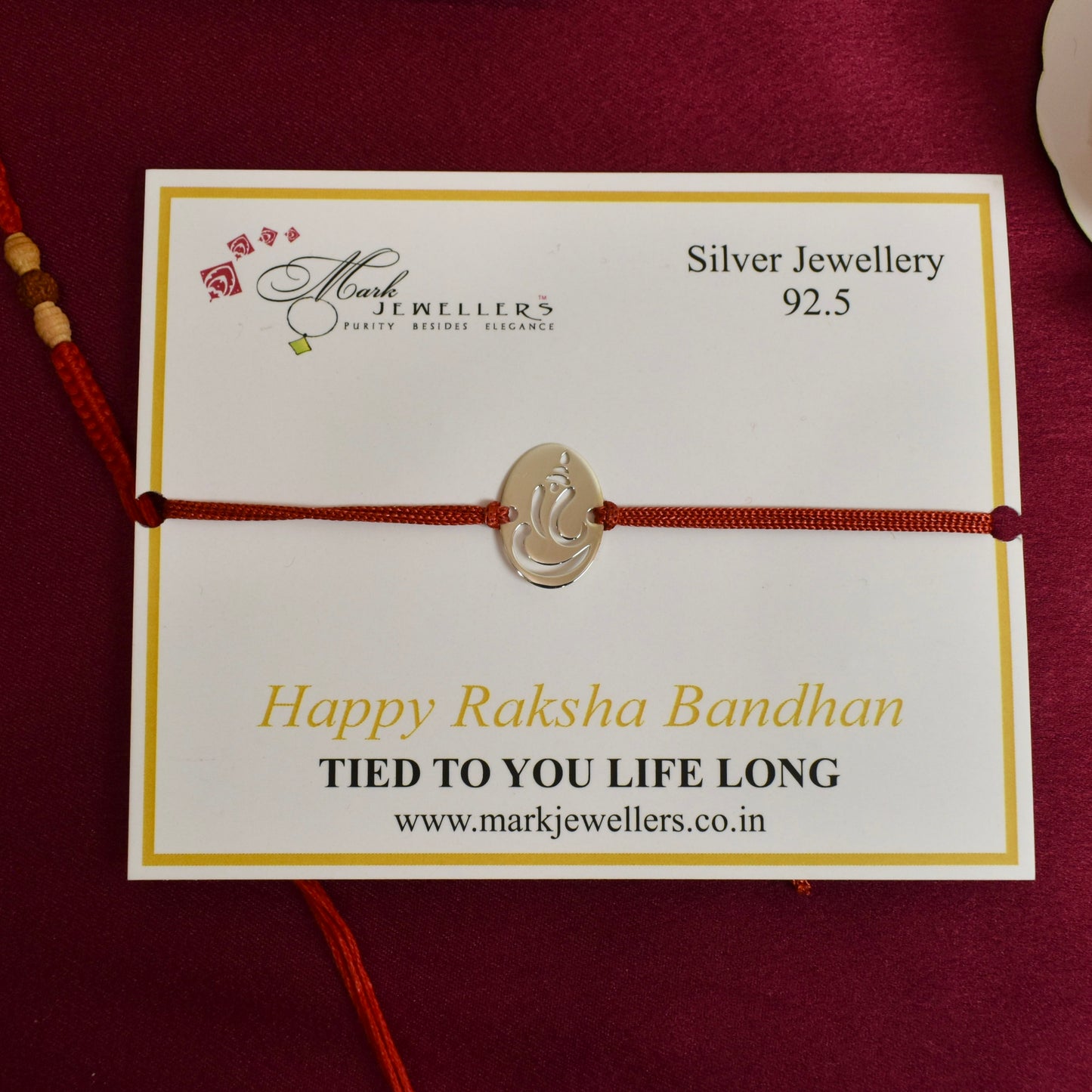 925 Silver Ganesha Rakhi