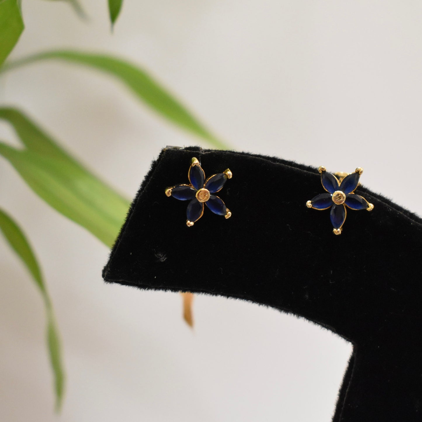 Minimal Blue Stone Studs