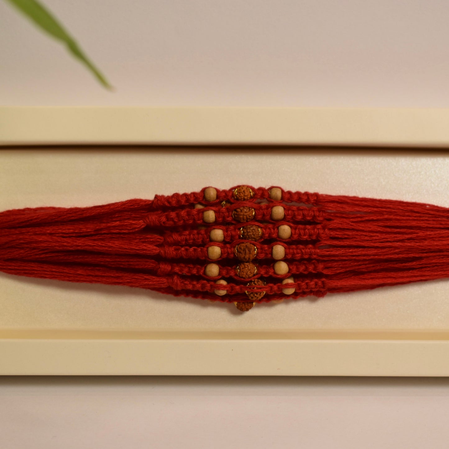 Minimal Chandan and Rudraksha Rakhi Pack of 12(Design 4)