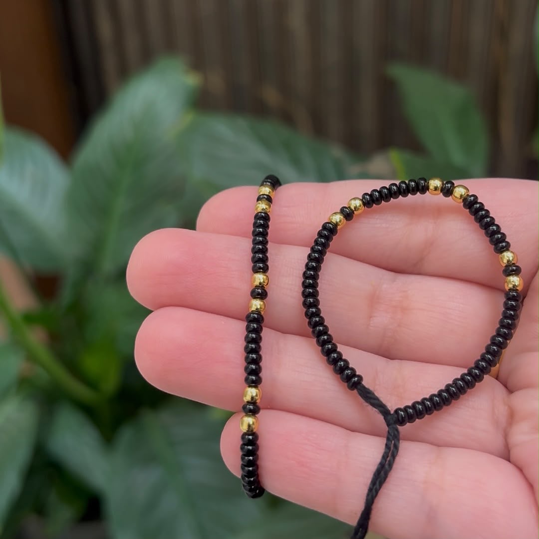 Black and Gold Nazariya Baby Bracelets(Design 2)