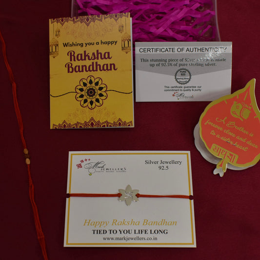 925 Silver Swastik Rakhi