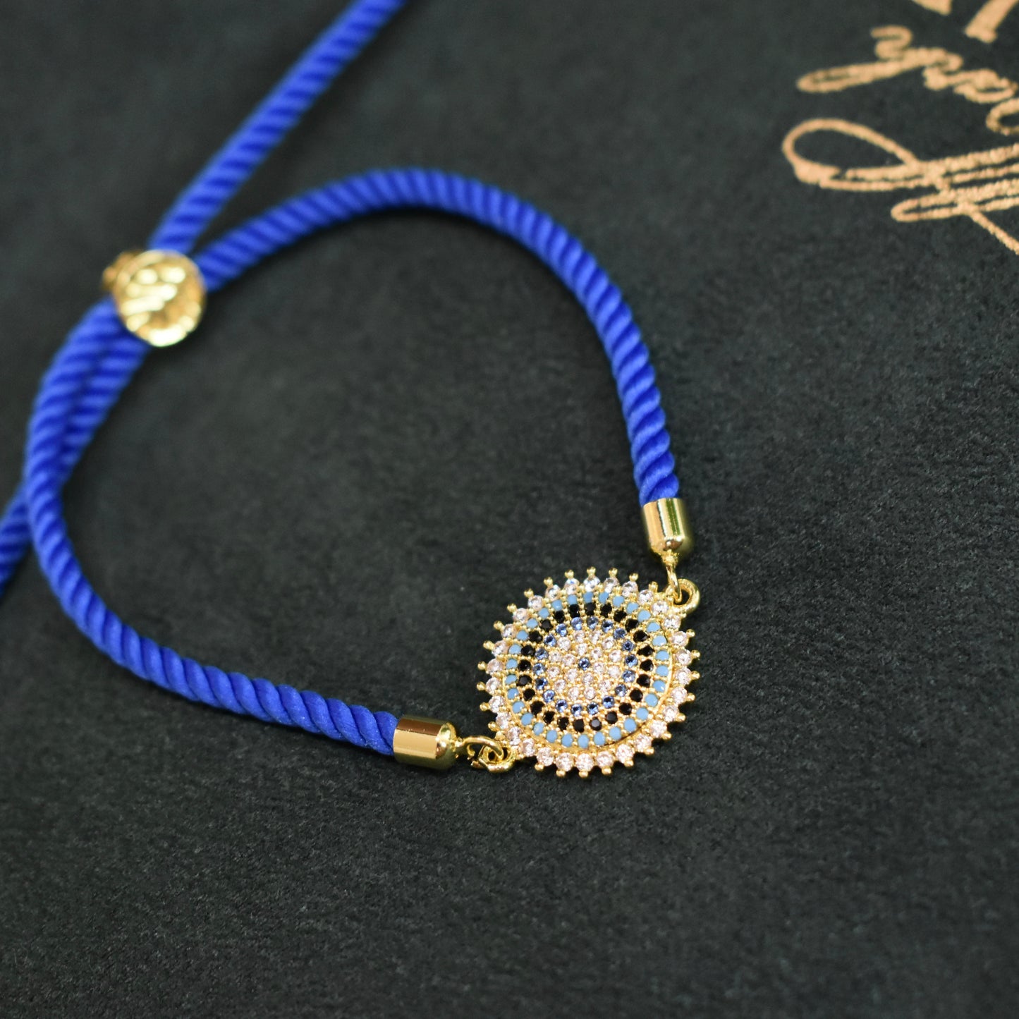 Stylish EvilEye Zercon Rakhi Bracelet (Design 4)