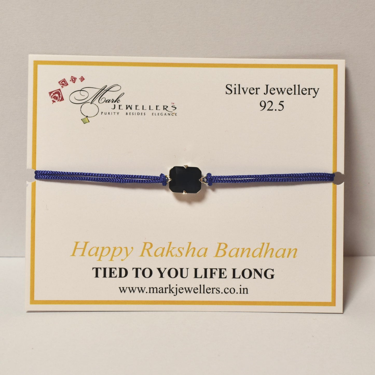 925 Silver Blue Stone Rakhi
