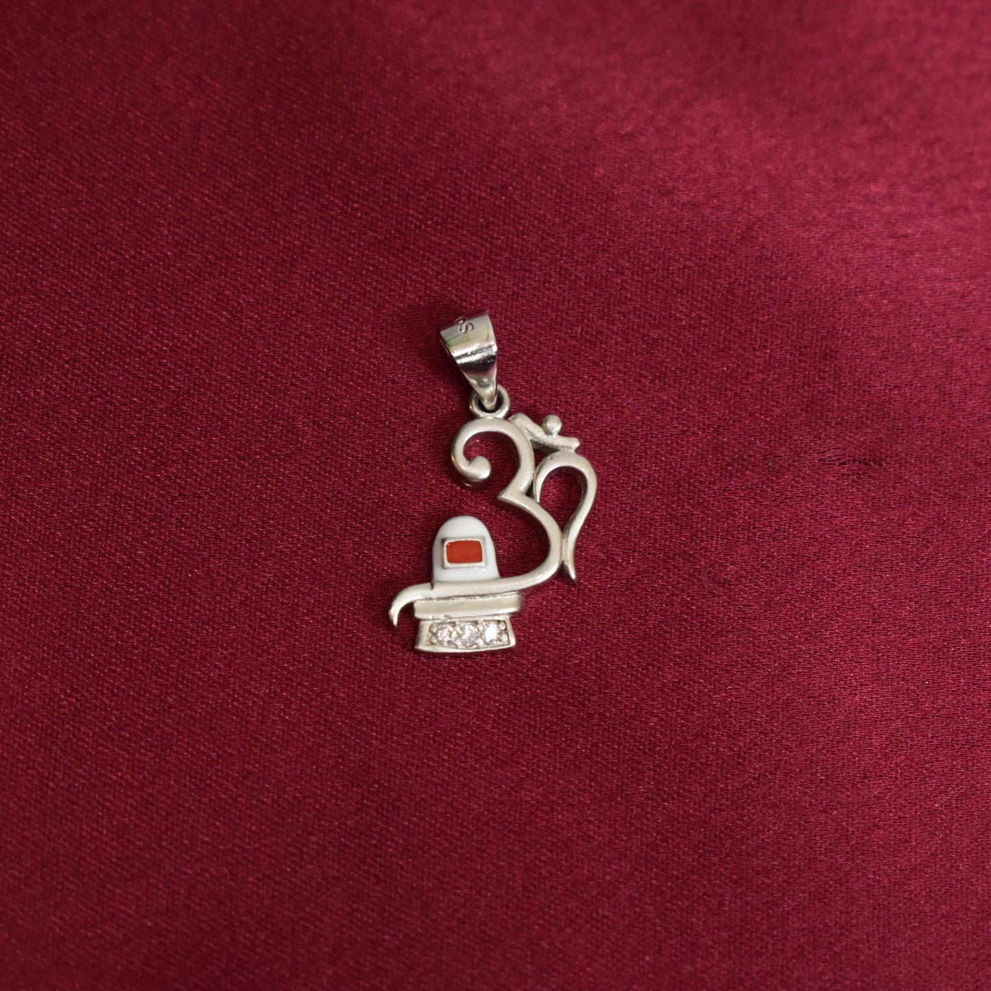 925 Silver Om Shivling Pendant