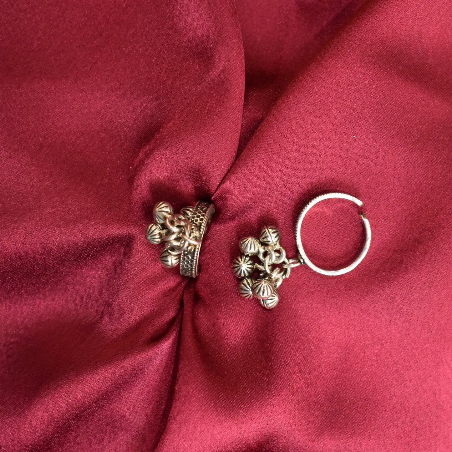 925 Silver Ghungroo Toe Ring