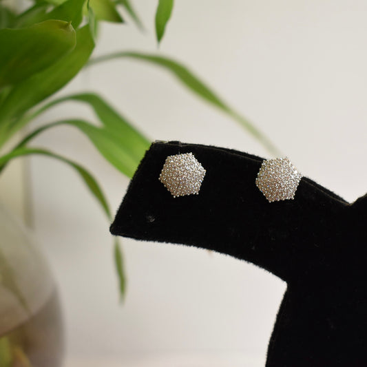 Zircon Hexagon Studs
