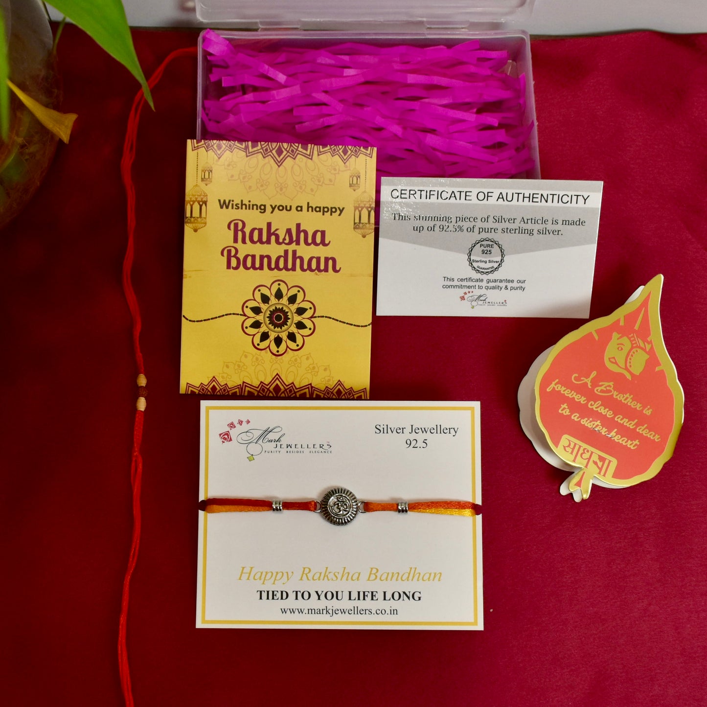 925 Silver OM Rakhi in