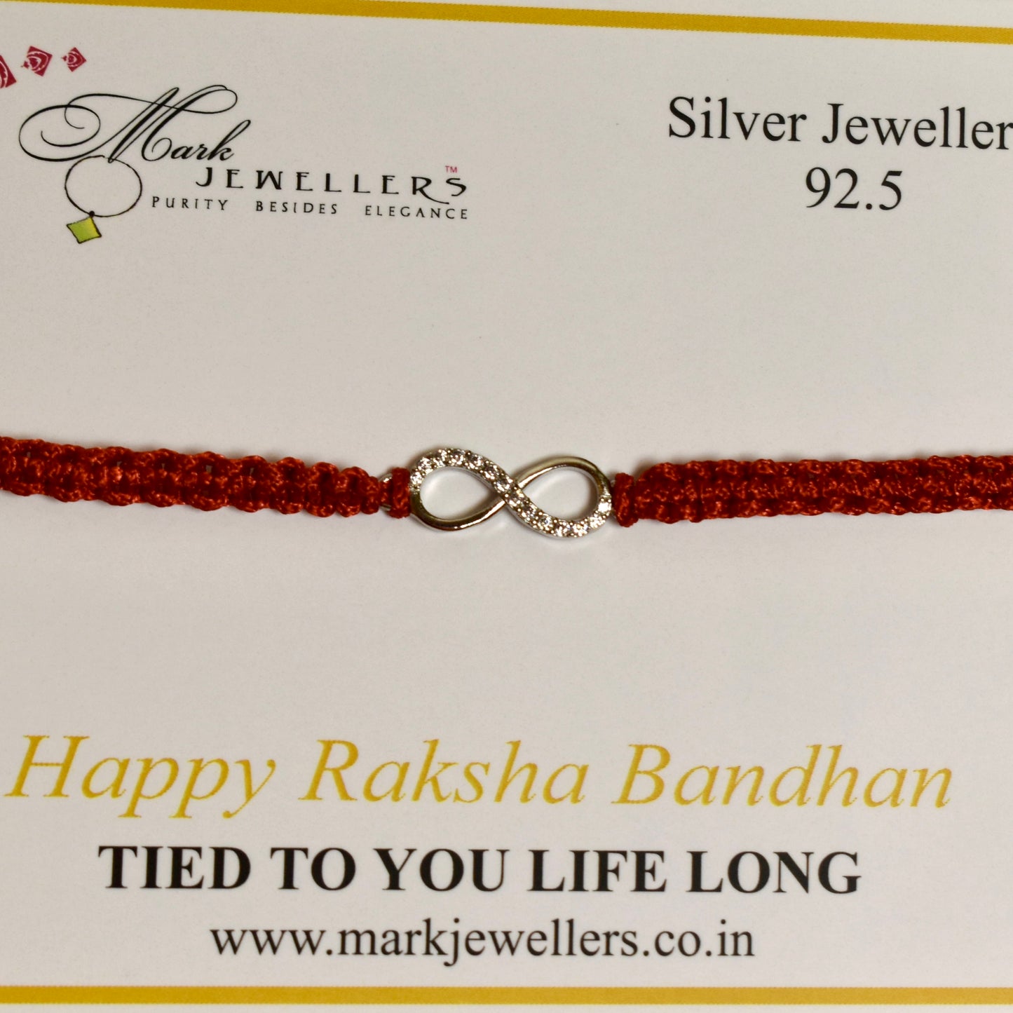 925 Silver Infinity Rakhi