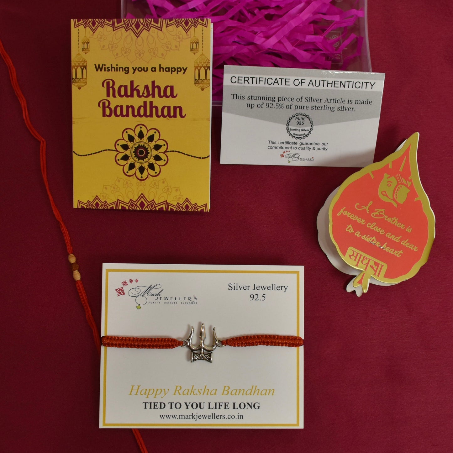 925 Silver Trishul Rakhi