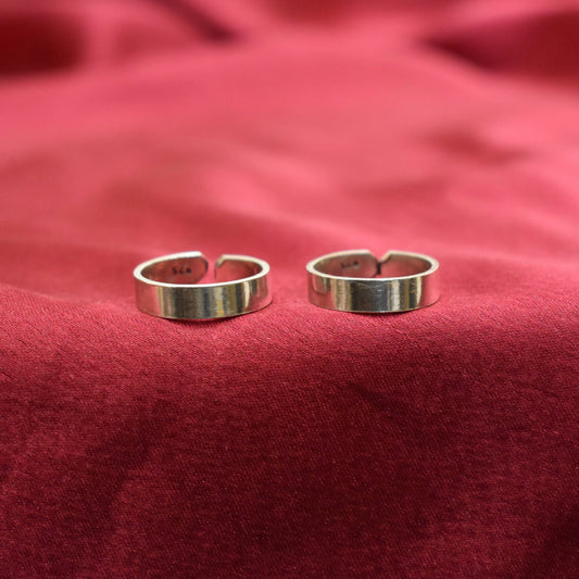 925 Silver Plain Band Toe Ring