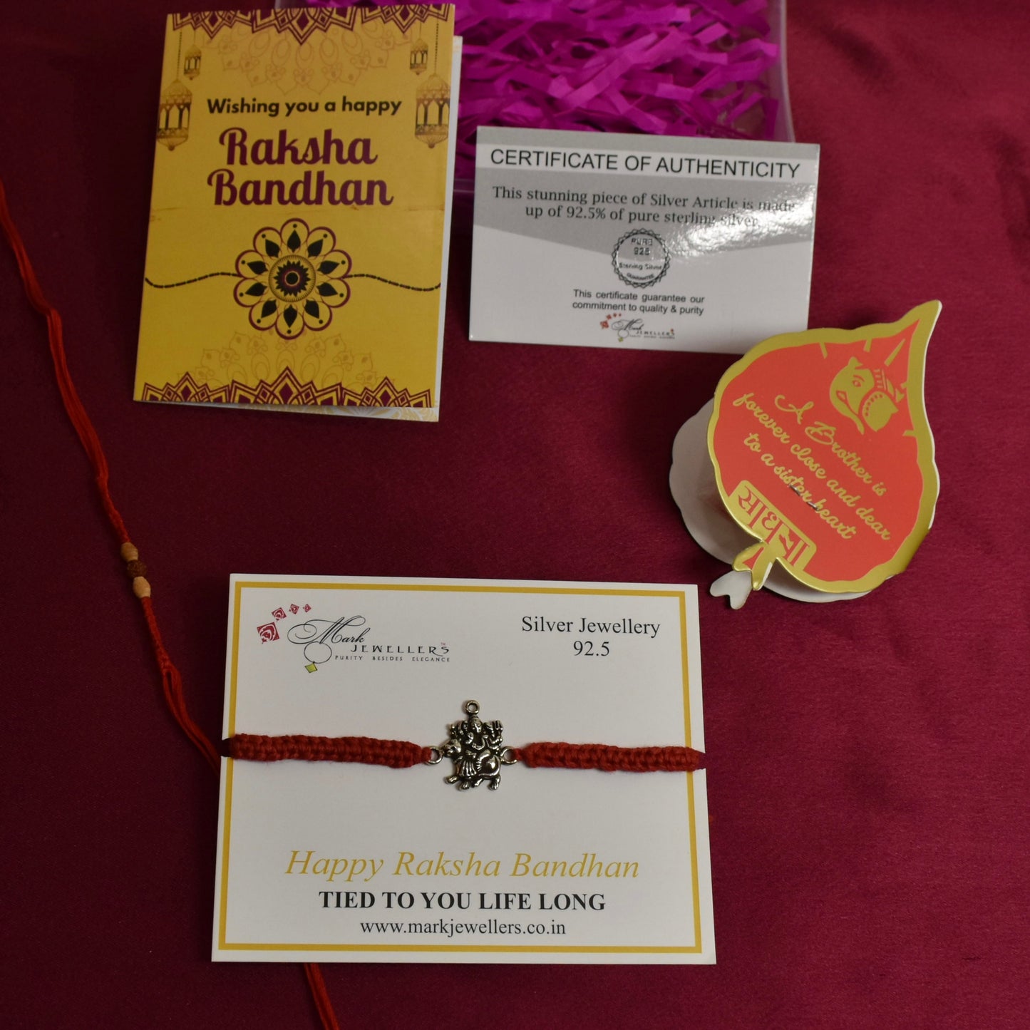 925 Silver Durga ma Rakhi