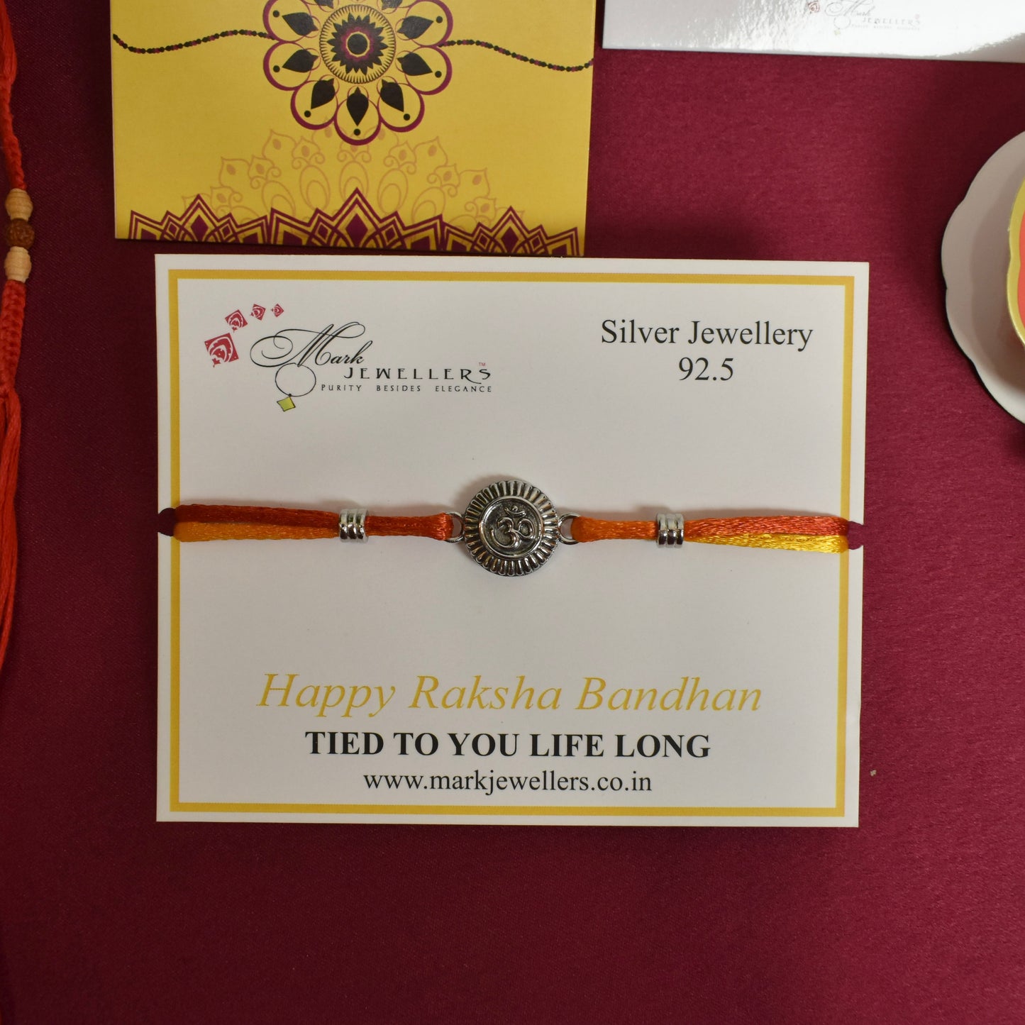 925 Silver OM Rakhi in