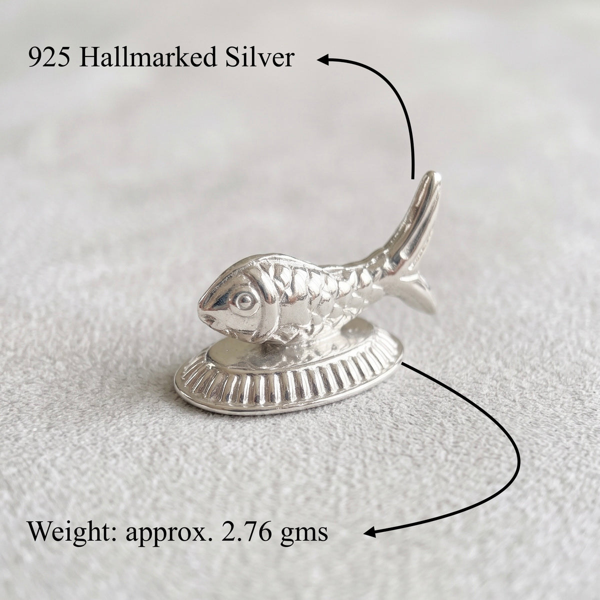 925 Hallmarked Silver Vastu Fish of Abundance