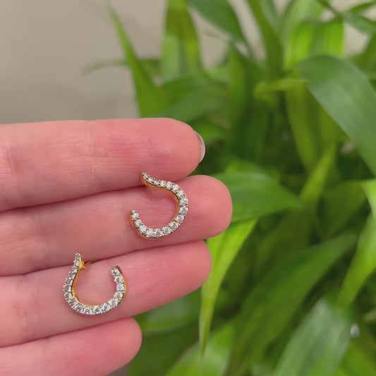 Crescent C Shaped Studs