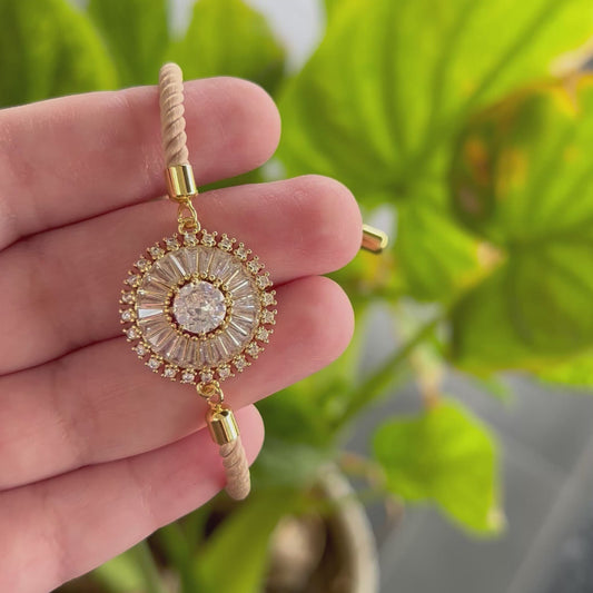 Stylish Zercon Rakhi Bracelet (Design 5)