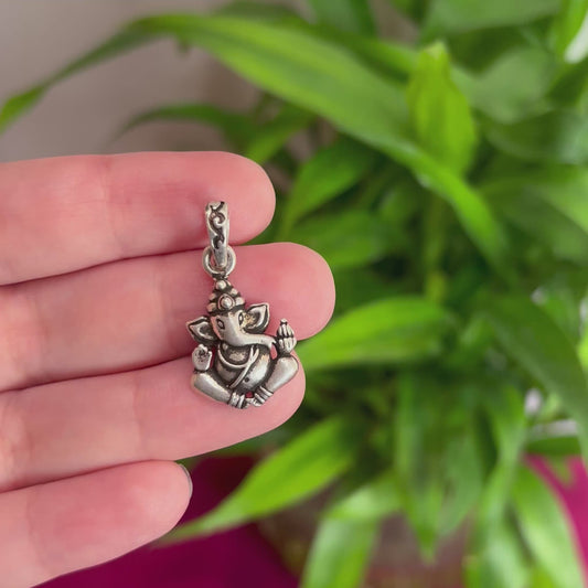 925 Silver Ganesh ji Pendant