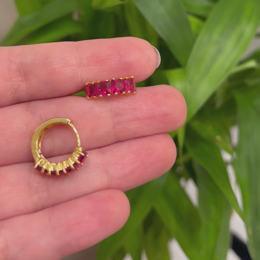 Elegant Golden with Red Stones Bali