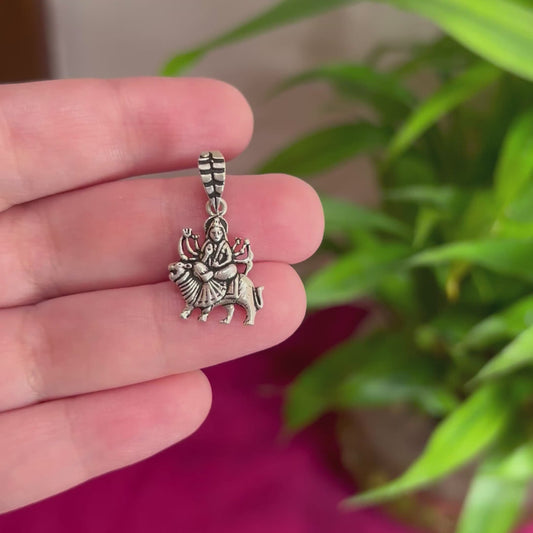 925 Silver Ma Durga Pendant